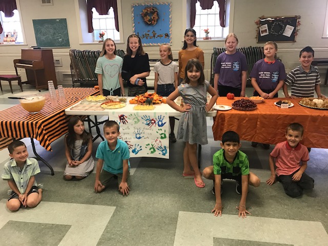 children hosting coffee hour