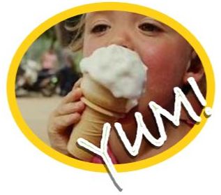 Yum! ice cream cone