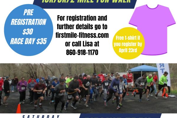 Congregational Church of East Hampton presents, seeds of hope fundraiser. 10k/5k/2 mile fun walk. For registration and further details go to firstmile-fitness.com or call Lisa at 860-918-1170. Pre-registration is $30 and racy day is $35. Free t-shirt if you register by April 23rd. Saturday April 29th, 2023. Packet pick up is 7:30am and race/walk 9am. Airline Trail East Hampton, CT. Fundraising even to benefit CCEH mission trips.
